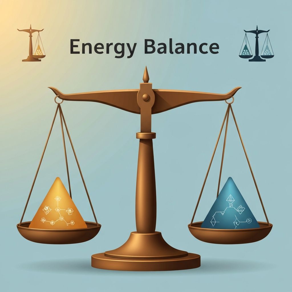 Energy balance concept in human physiology